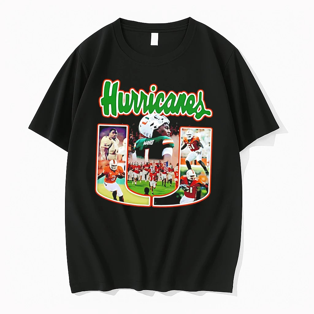 Officials Miami Hurricanes Collage Featuring Ward Tee Premium T Shirt