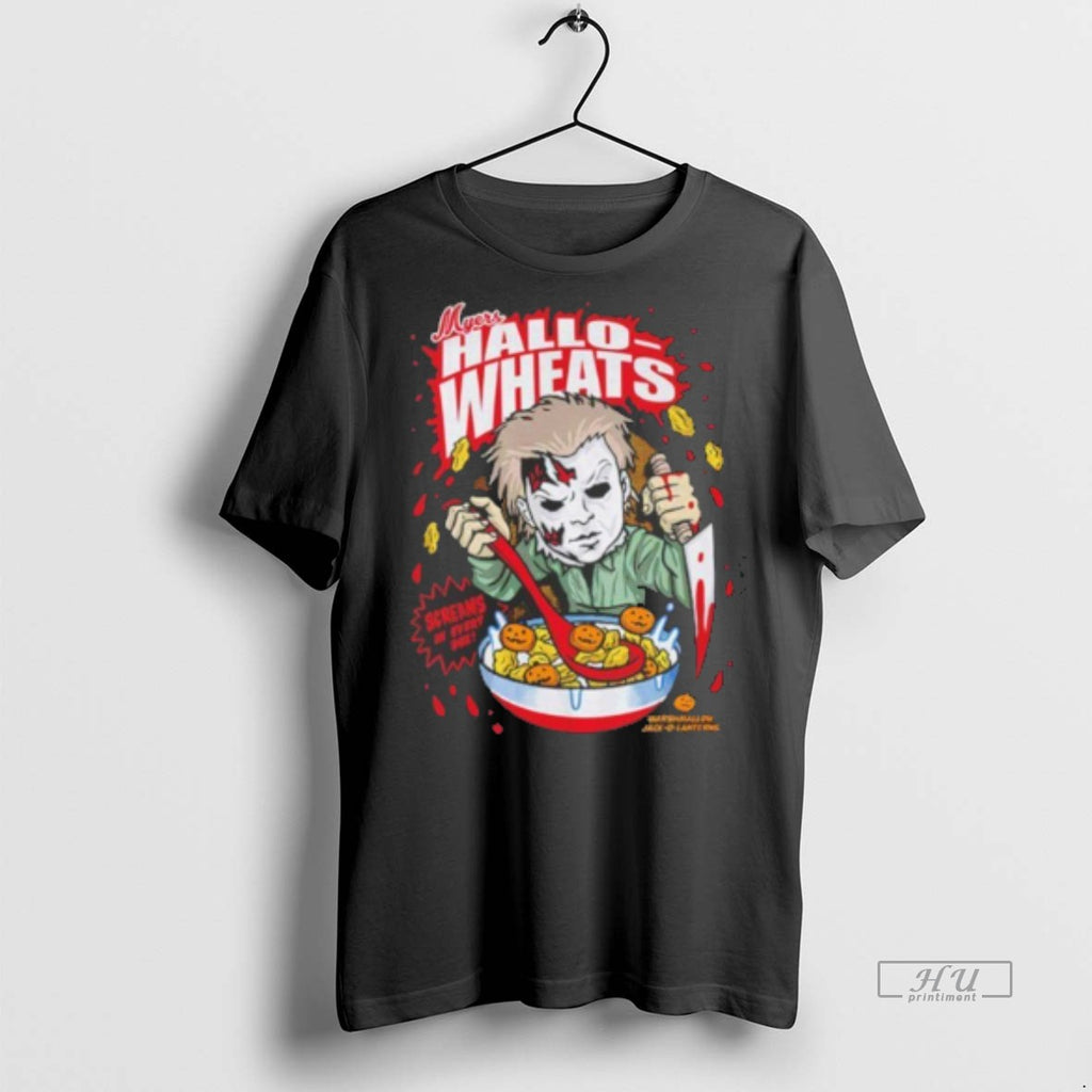 Officials Michael Myers Hallo Wheats Halloween Graphic Tee Shirt Sweater