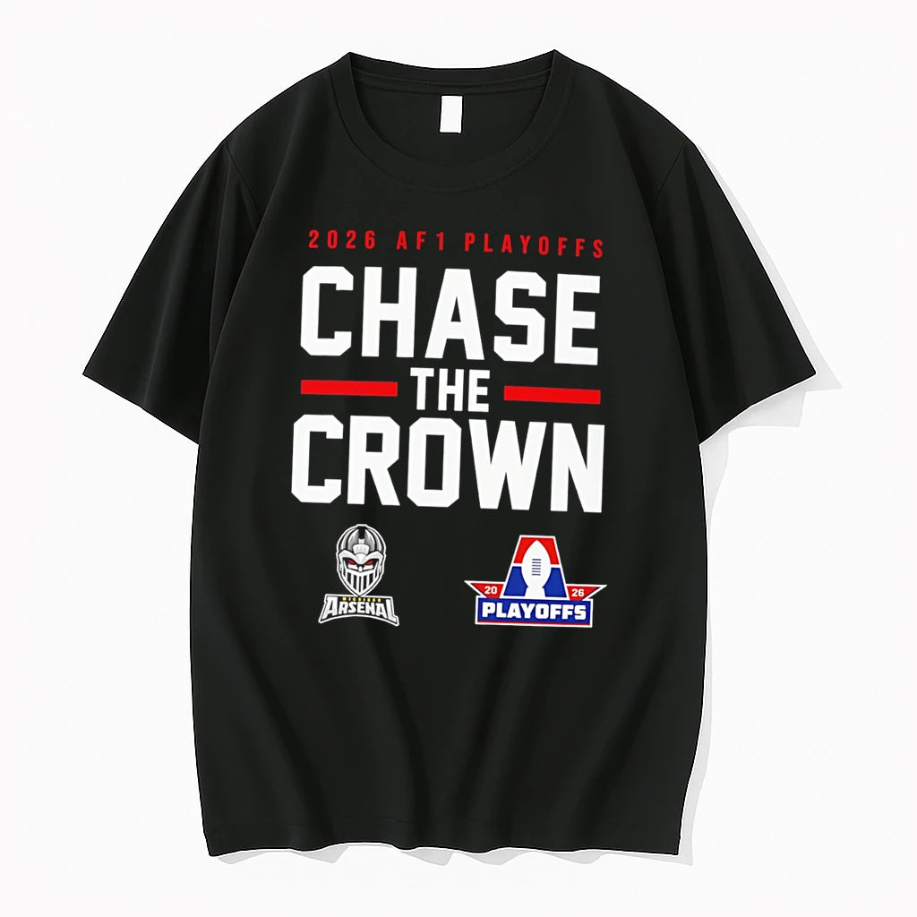 Officials Michigan Arsenal Chase The Crown 2026 Af1 Playoffs Logo Tee Premium T Shirt