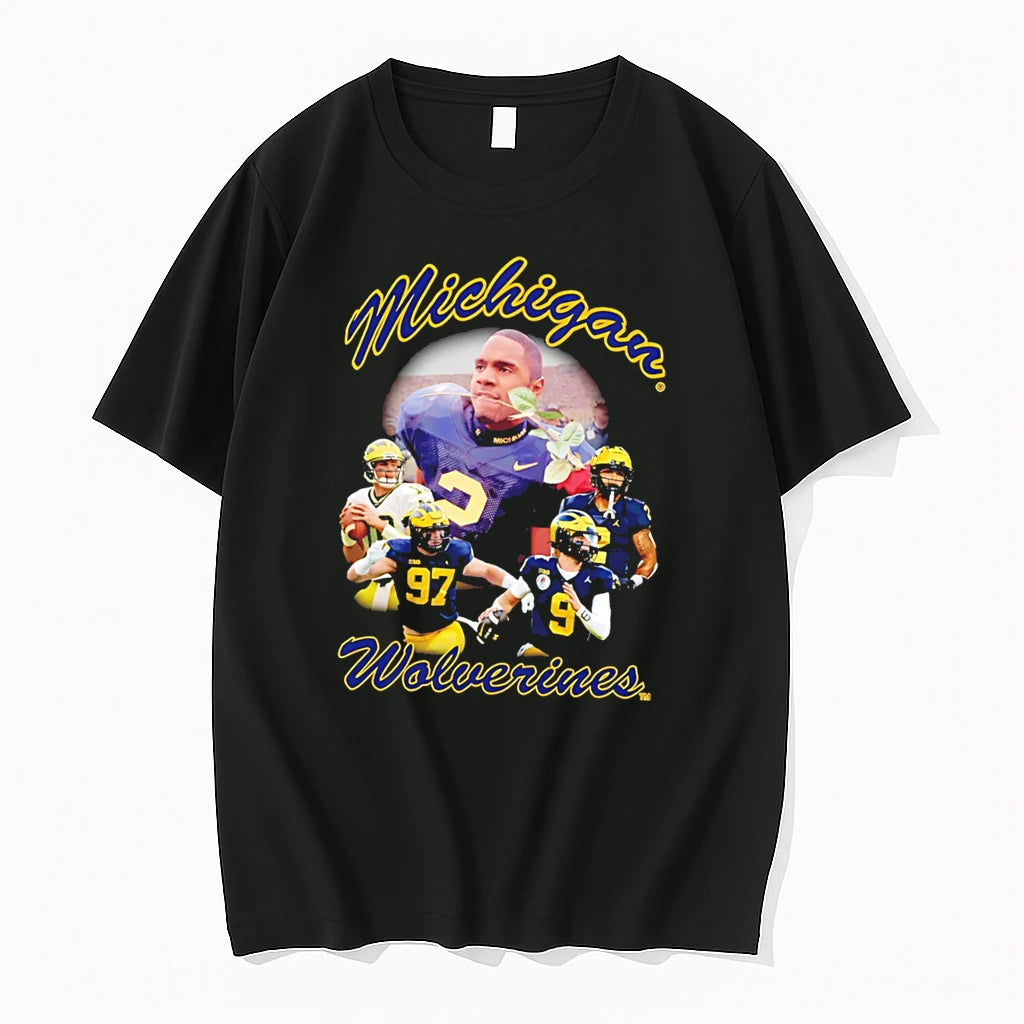 Officials Michigan Wolverines Collage Featuring Players Tee Premium T Shirt