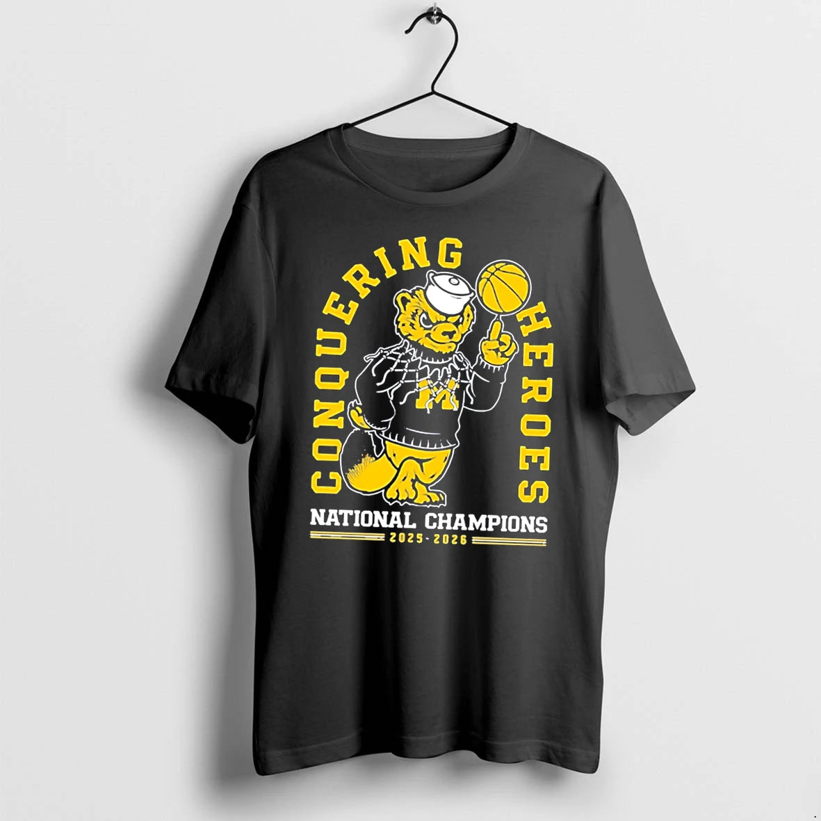 Officials Michigan Wolverines Conquering Heroes National Champions 2025 2026 Tee Premium T Shirt