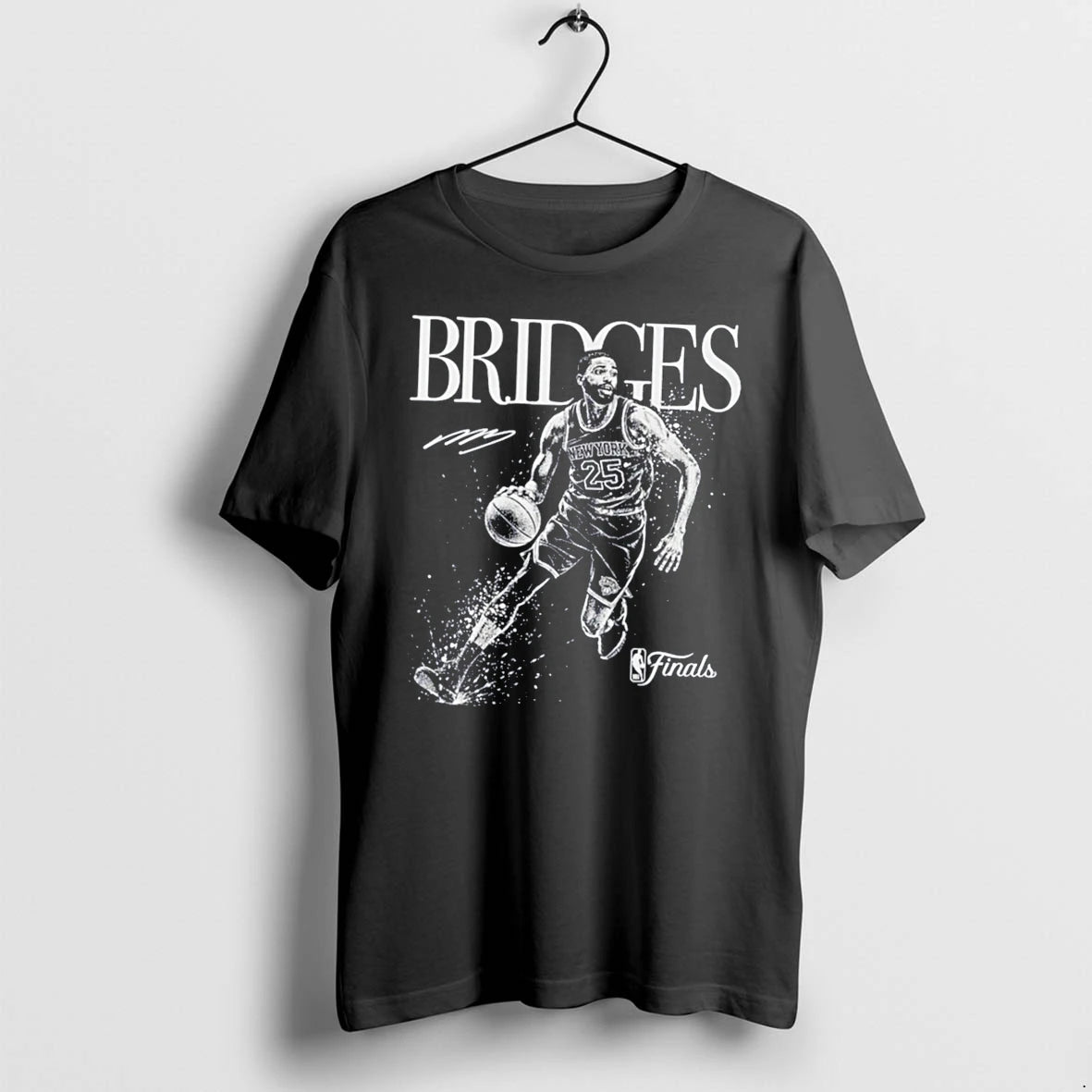 Officials Mikal Bridges New York Knicks 25 Nba Finals Signature Tee Premium T Shirt