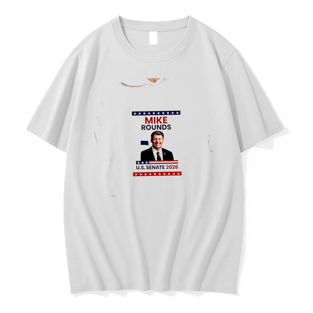 Officials Mike Rounds Us Senate 2026 South Dakota Face Political Premium T Shirt