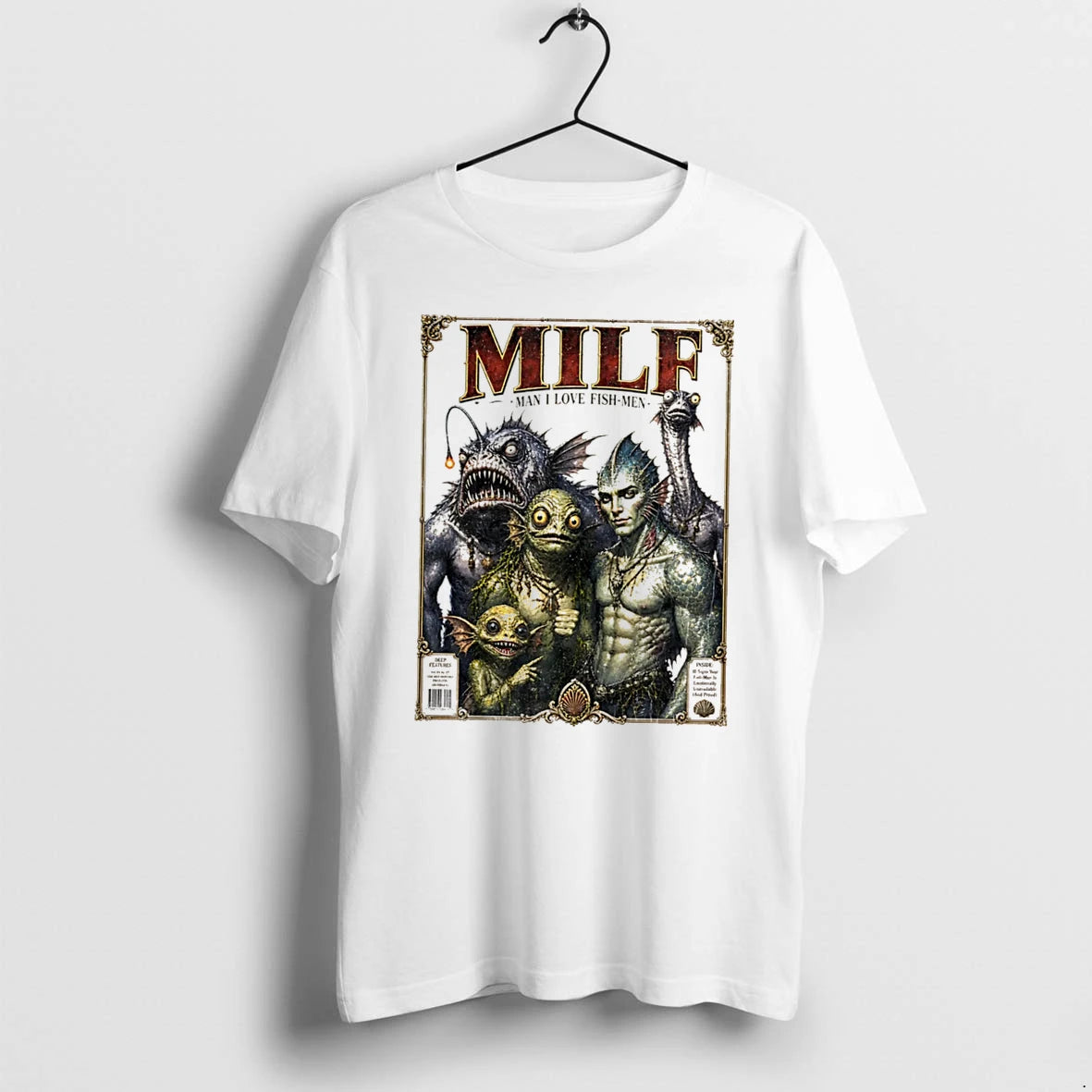 Officials Milf Man I Love Fish Men Magazine Cover Tee Premium T Shirt