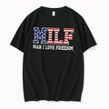 Officials Milf Man I Love Freedom American Flag Tee Premium T Shirt