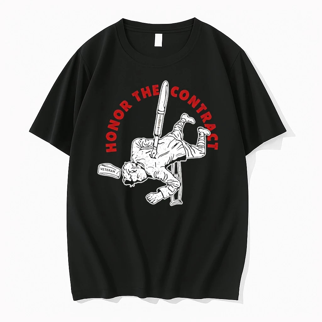 Officials Military Honor The Contract Veteran Stab With Pen Metaphor Premium T Shirt