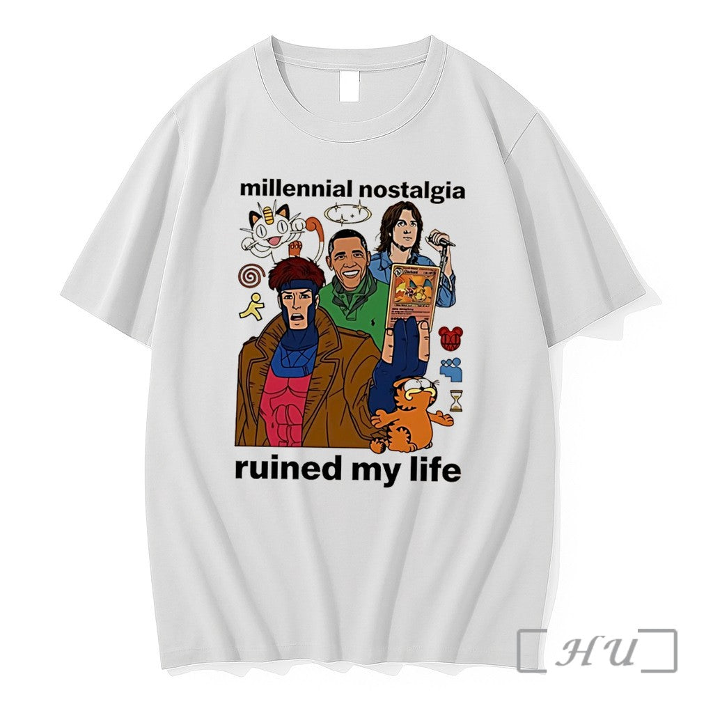 Officials Millennial Nostalgia Ruined My Life Graphic Tee