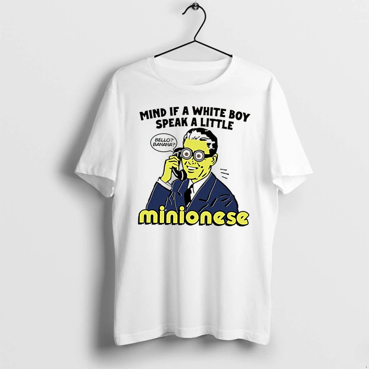 Officials Mind If A White Boy Speak A Little Minionese Tee Premium T Shirt