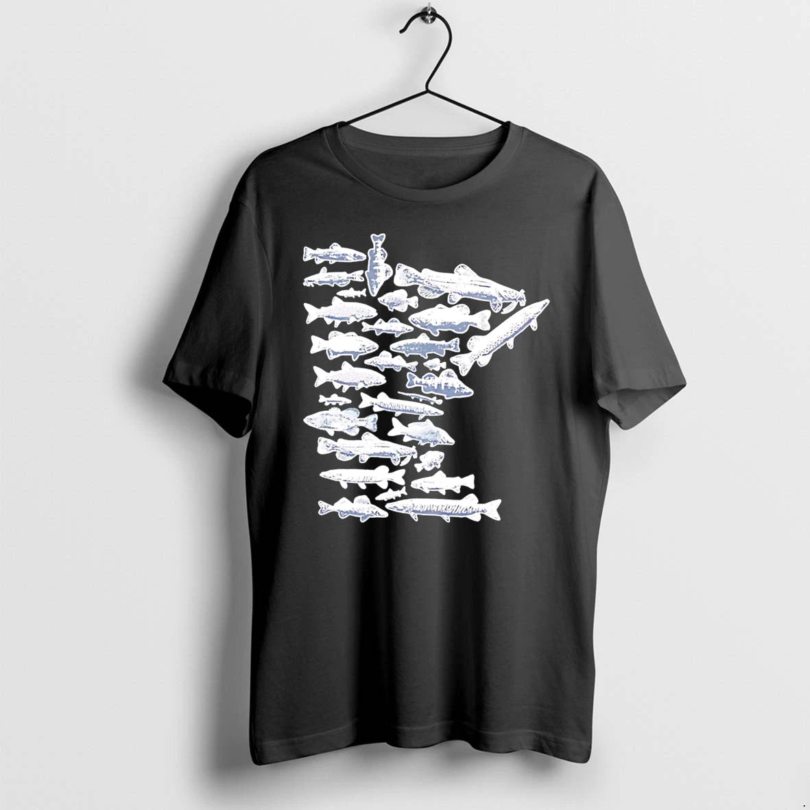 Officials Minnesota Fish Stamp State Map Fishing Wildlife Tee Premium T Shirt