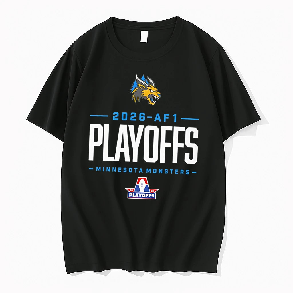 Officials Minnesota Monsters 2026 Af1 Playoffs Logo Tee Premium T Shirt