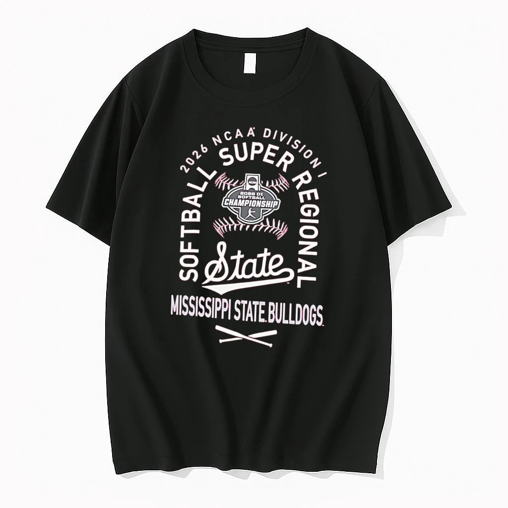 Officials Mississippi State Bulldogs 2026 Ncaa Division I Softball Super Regionals Tee
