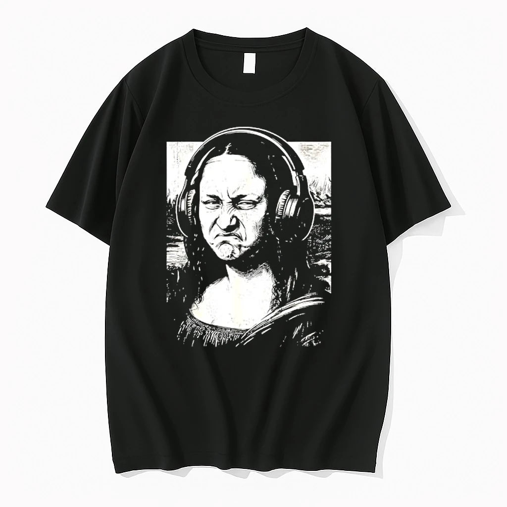 Officials Mona Lisa Bass Face Funny Music Lovers Djs Producers Premium T Shirt