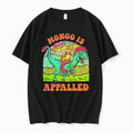 Officials Mongo Is Appalled Cat Riding Raptor Dinosaur Premium T Shirt