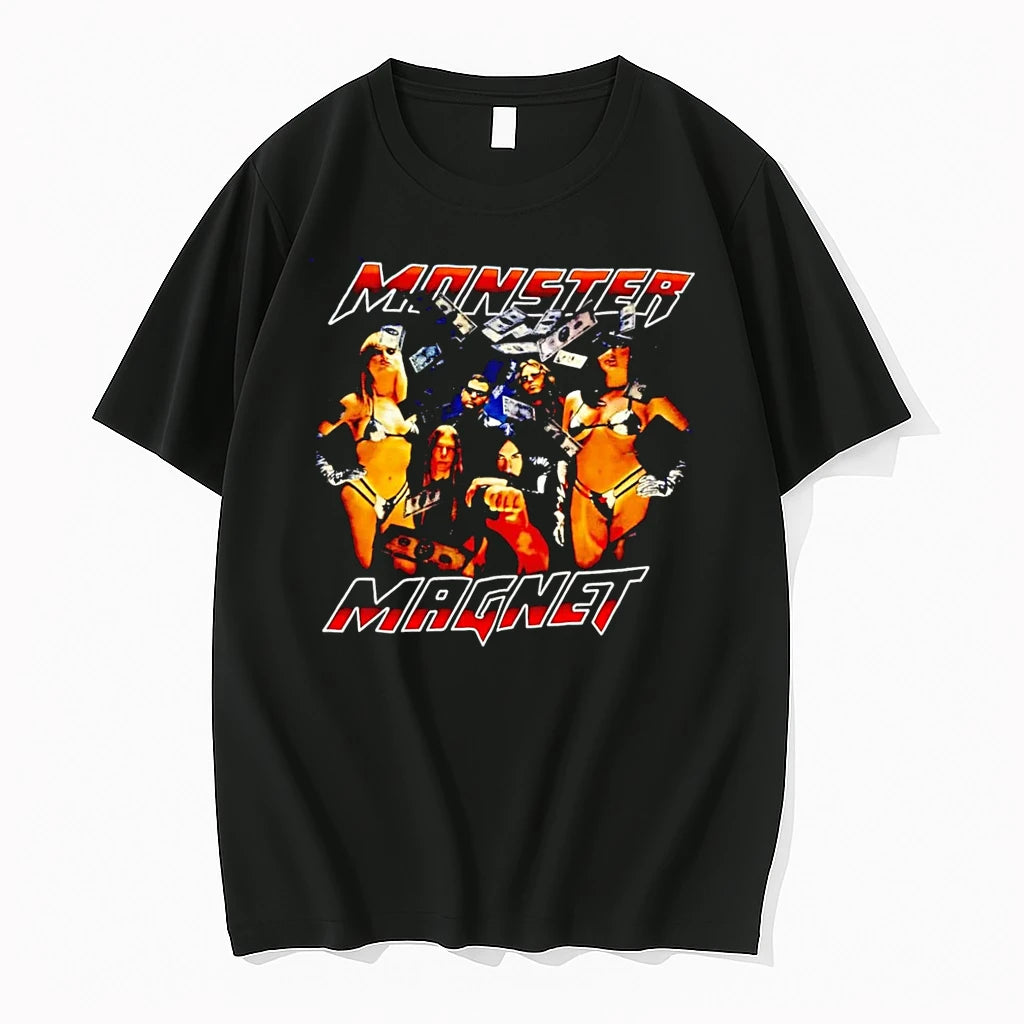 Officials Monster Magnet Band Members Showered In Cash Black Premium T Shirt