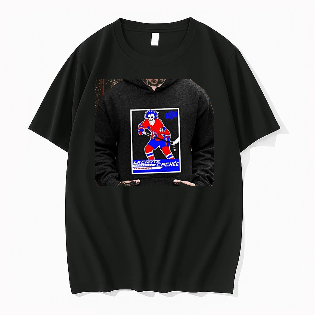 Officials Montreal Canadiens Punk Skeleton Pouzza La Carte Cachee Le Squelette Premium T Shirt