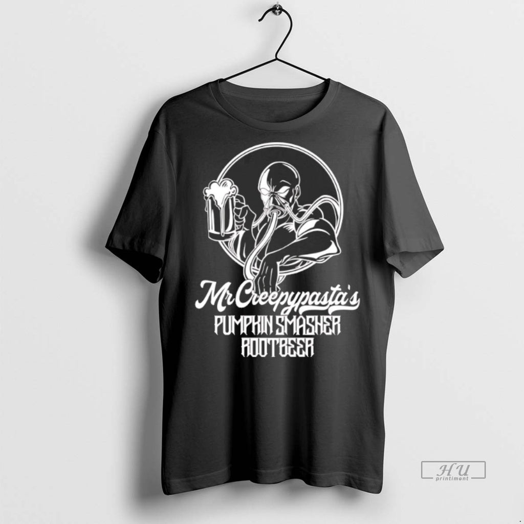 Officials Mr Creepypastas Pumpkin Smasher Rootbeer Graphic Tee Shirt Sweater