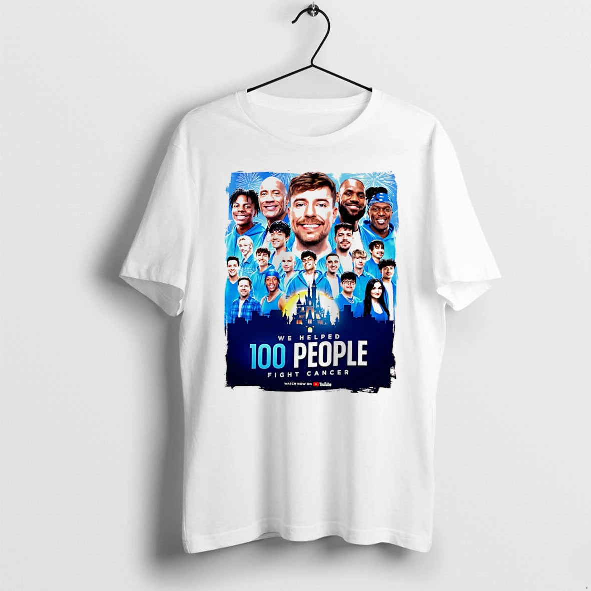 Officials Mrbeast We Helped 100 People Fight Cancer Youtube Tee Premium T Shirt
