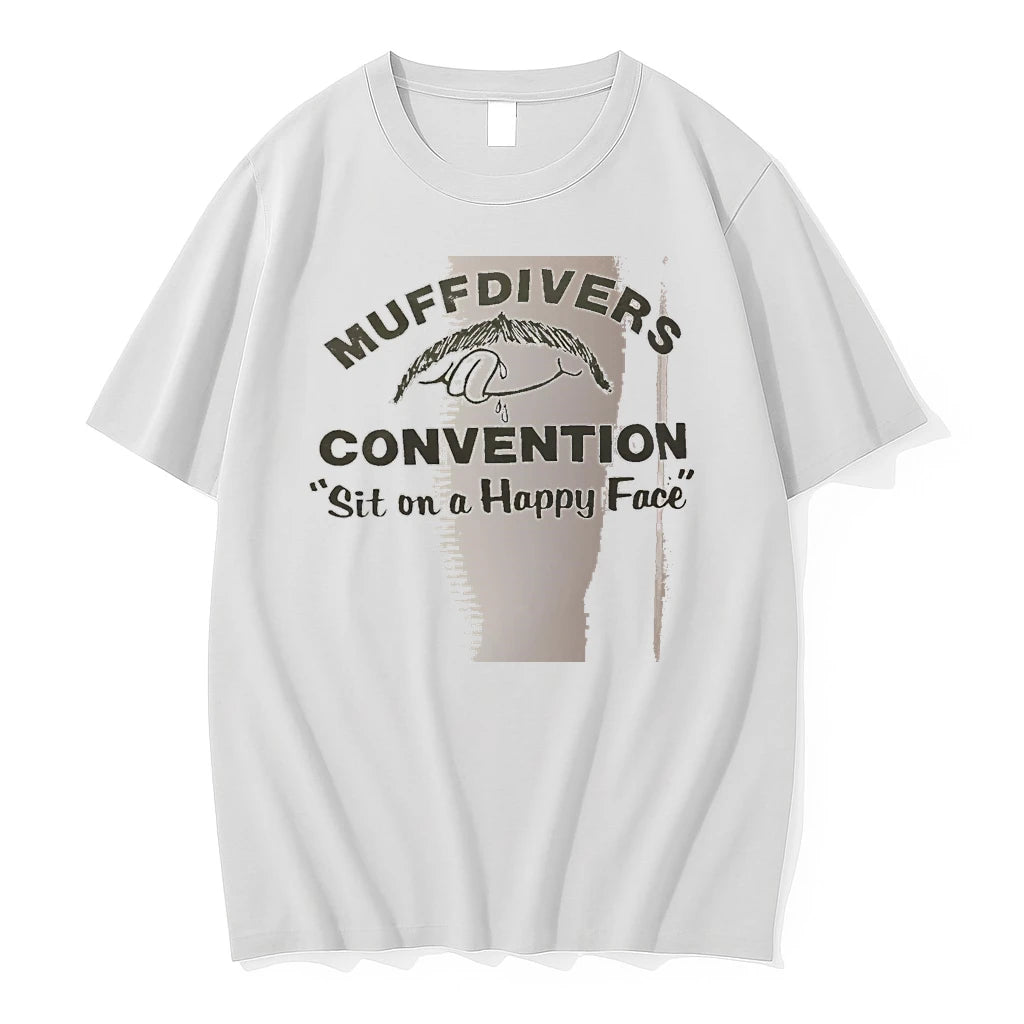 Officials Muffdivers Convention Sit On A Happy Face White Premium T Shirt