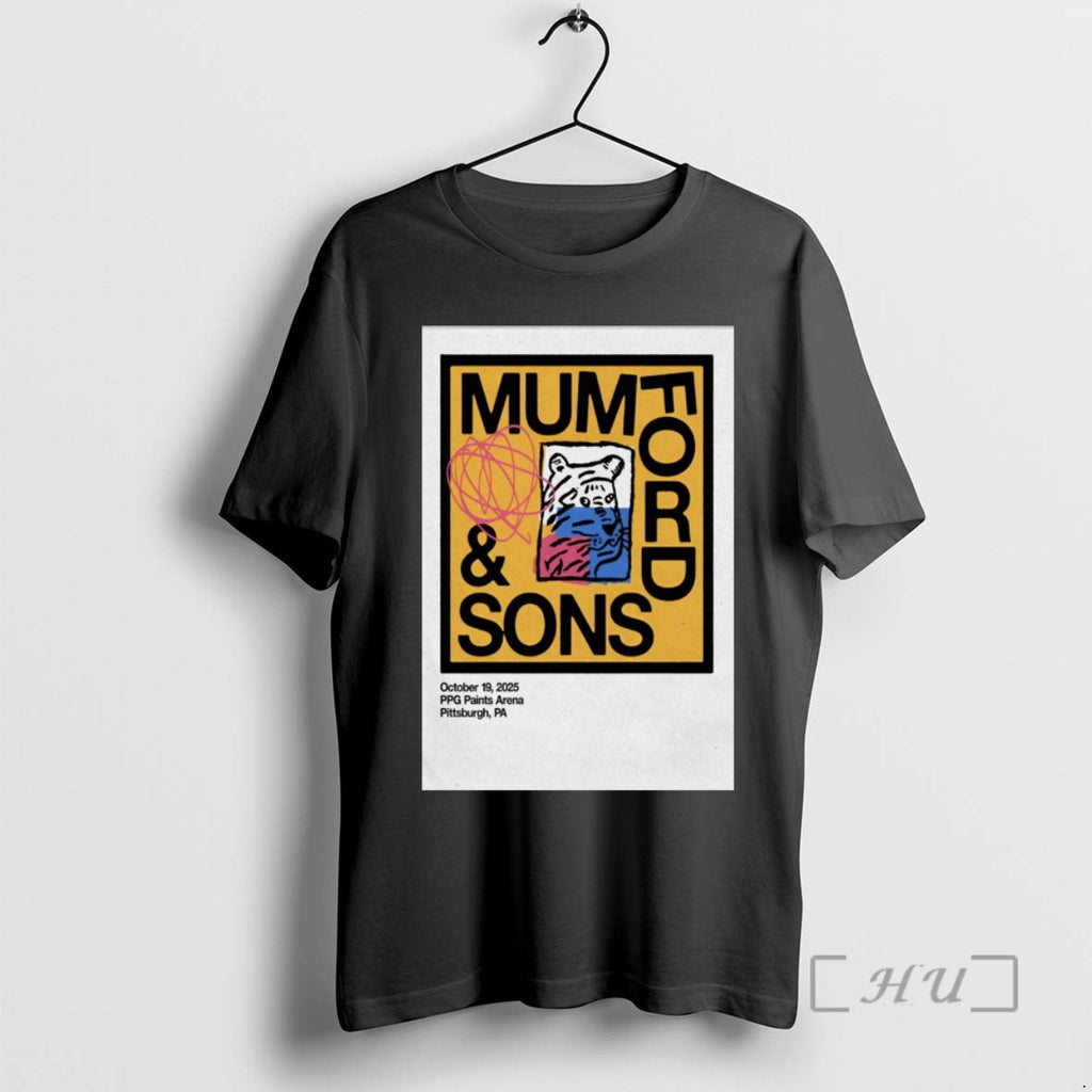 Officials Mumford And Sons October 19 2025 Ppg Paints Arena Pittsburgh Event Tee Shirt Sweater