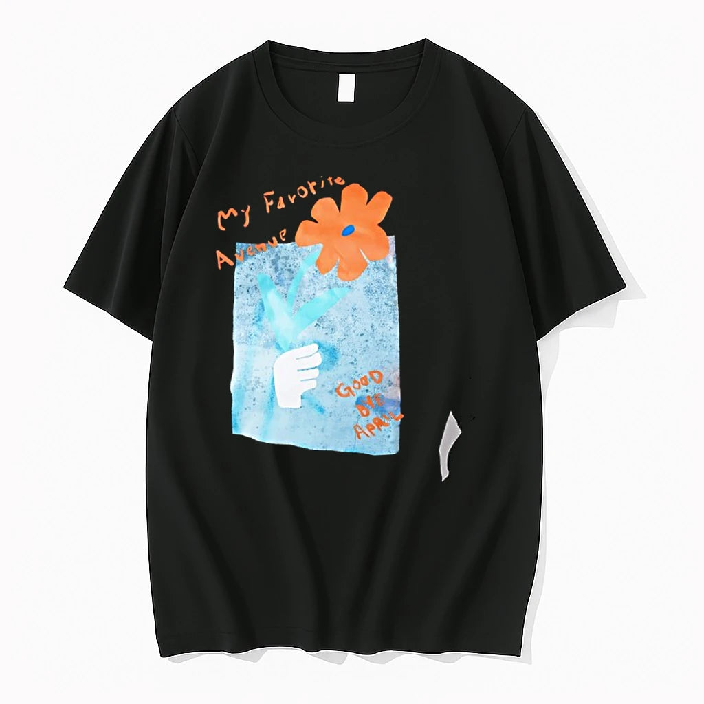 Officials My Favorite Avenue Good Bye April Hand Holding Flower Premium T Shirt
