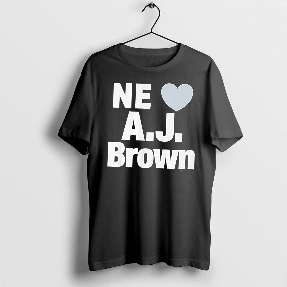 Officials Ne Heart Aj Brown New England Patriots Tee Premium T Shirt