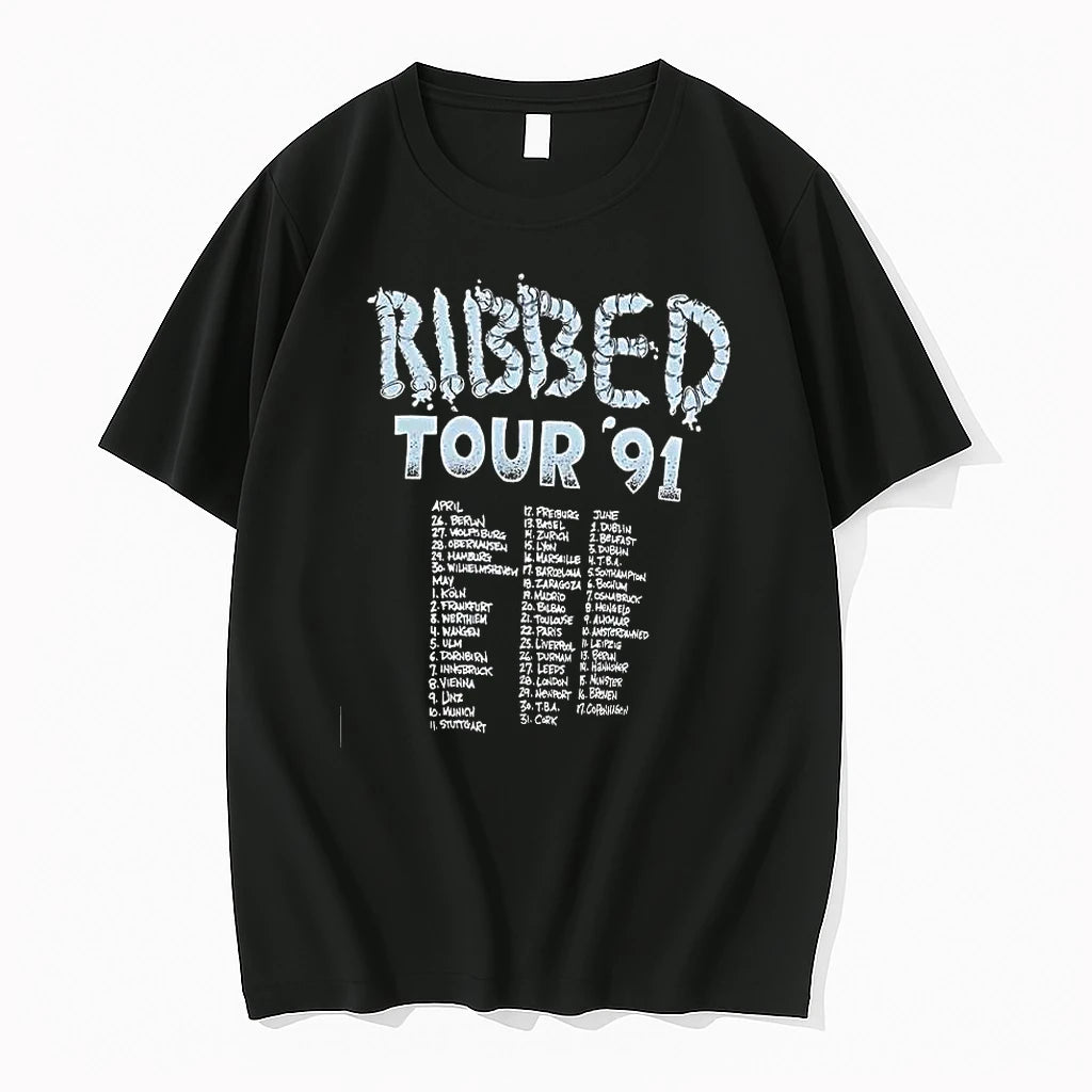 Officials Nofx Ribbed Tour 91 Double Black Mens Premium T Shirt