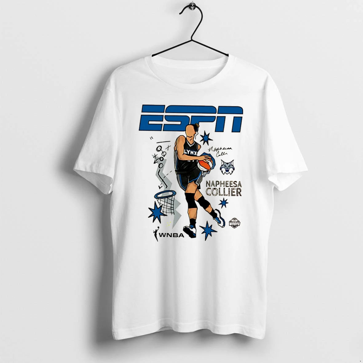 Officials Napheesa Collier Minnesota Lynx Espn Signature Paint Art Tee Premium T Shirt