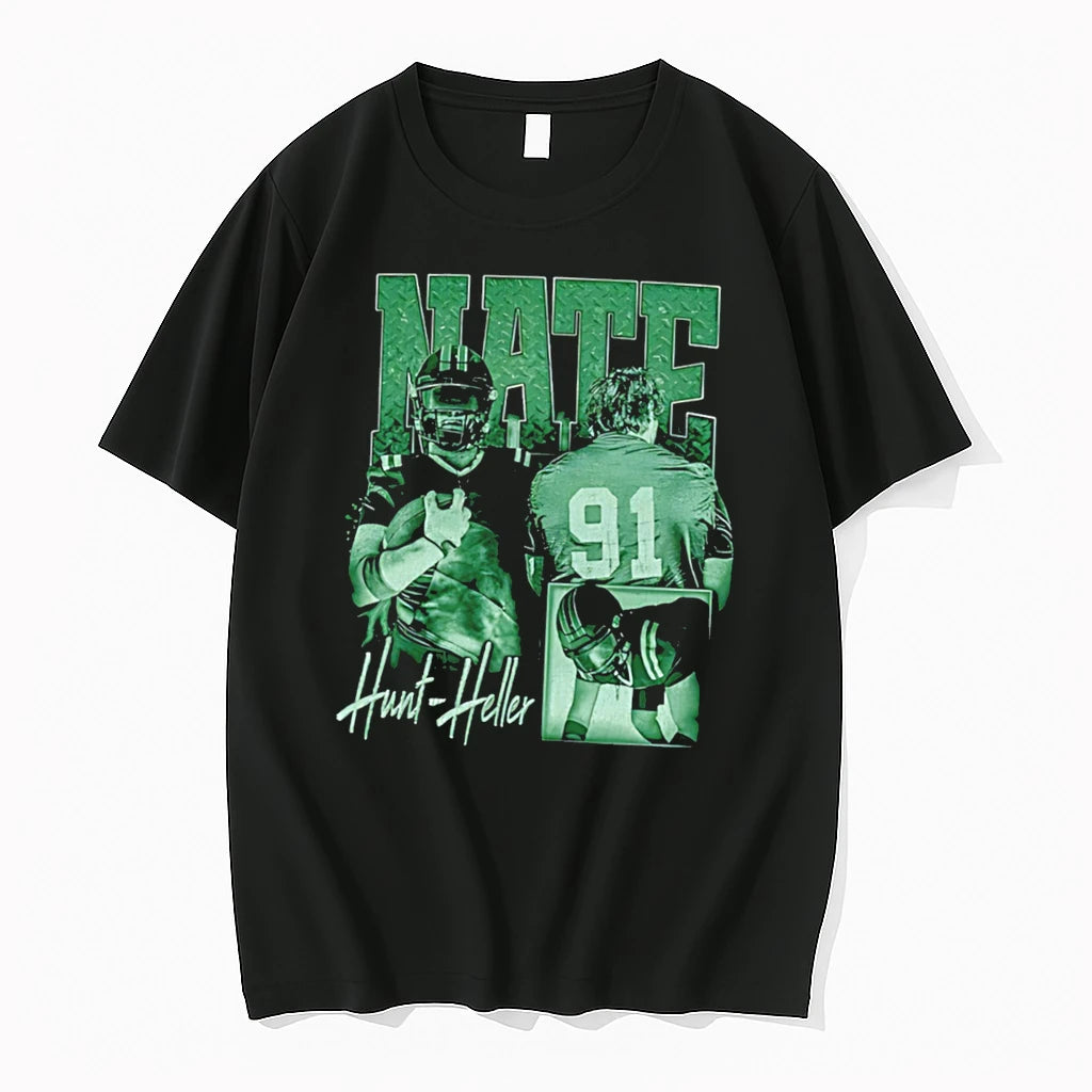 Officials Nate Hunt Heller Football Player 91 Athlete Tee Premium T Shirt