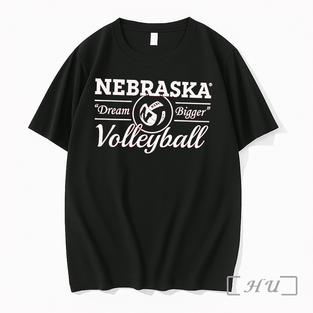Officials Nebraska Huskers Dream Bigger Volleyball Graphic Tee