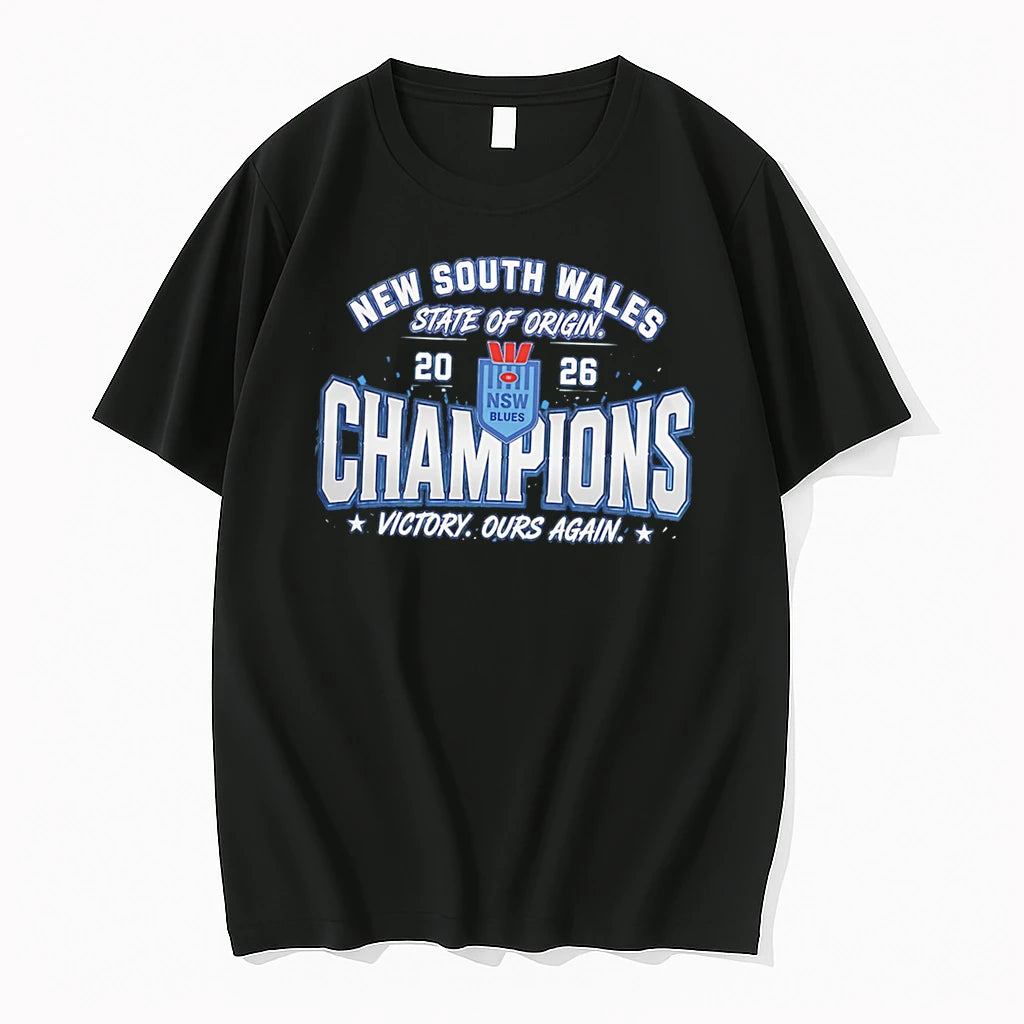 Officials New South Wales Blues 2026 State Of Origin Champions Tee Premium T Shirt