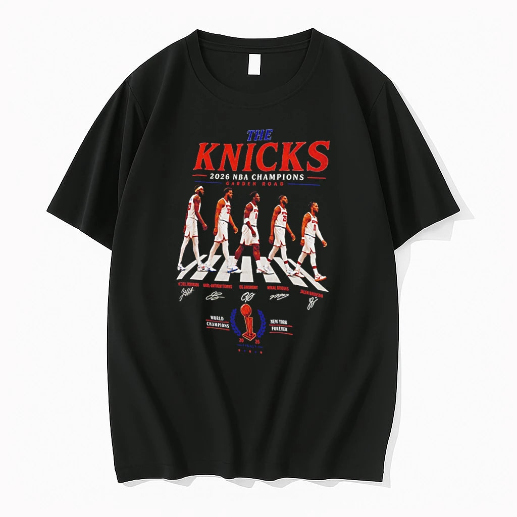 Officials New York Knicks 2026 Nba Champions Garden Road Starting Five Tee