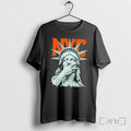 Officials New York Knicks City Statue Of Liberty Brunson Hand Gesture Graphic Tee Premium