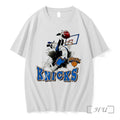 Officials New York Knicks Mascot Dunking Red Apple Graphic Tee
