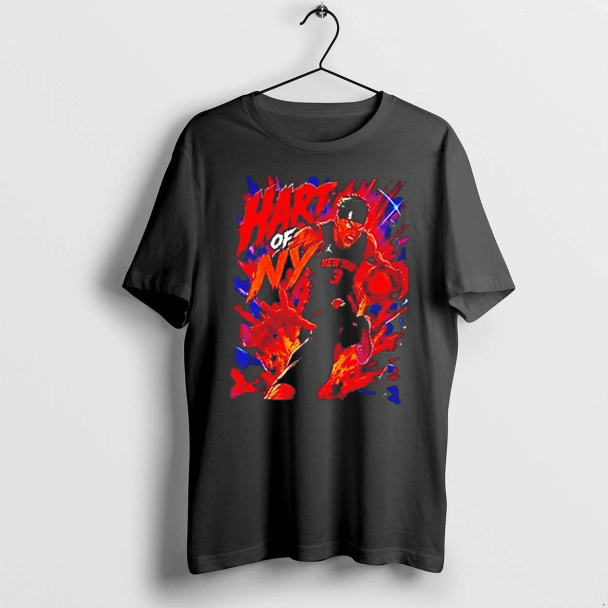 Officials New York Knicks X Josh Hart Hart Of Ny Black Tee