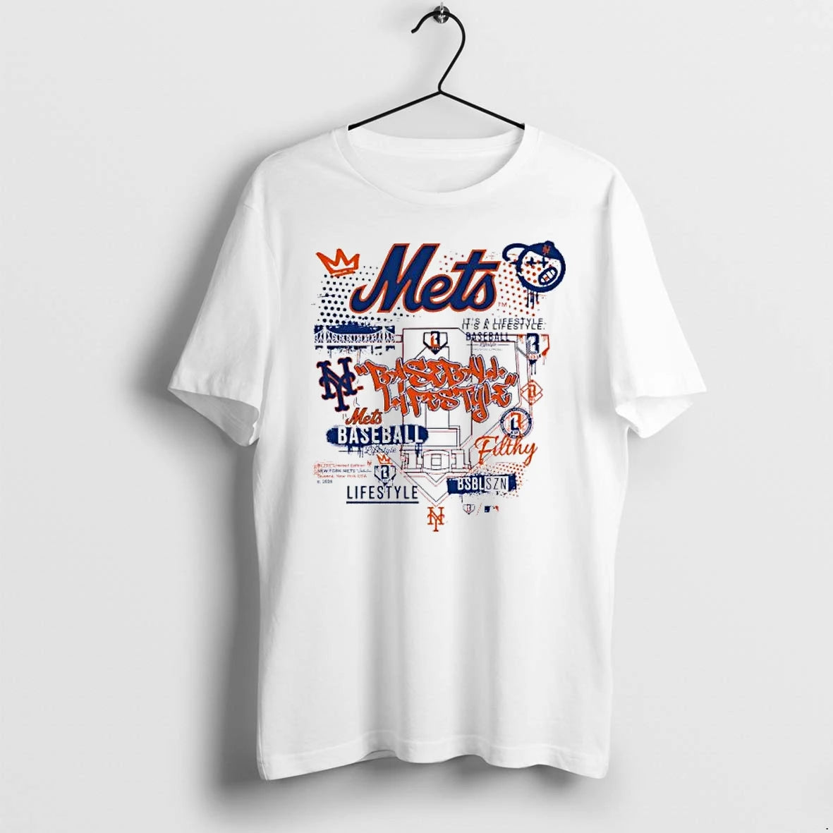 Officials New York Mets Baseball Lifestyle 101 Collage Premium T Shirt
