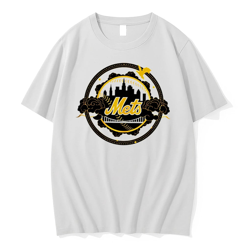 Officials New York Mets Fourth Wing Night Skyline Logo Tee Premium T Shirt