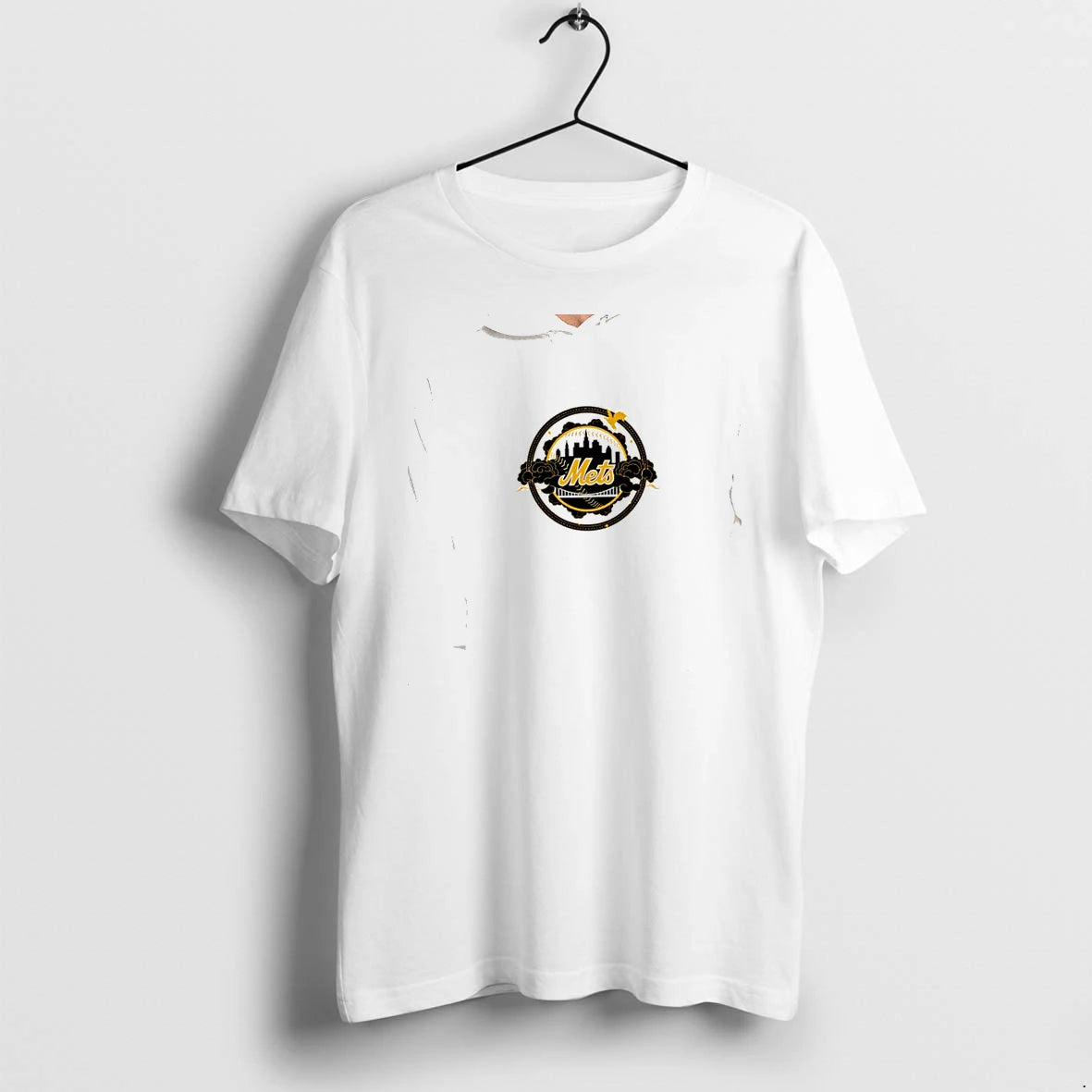 Officials New York Mets Mlb Skyline Logo Baseball Bridge Premium T Shirt