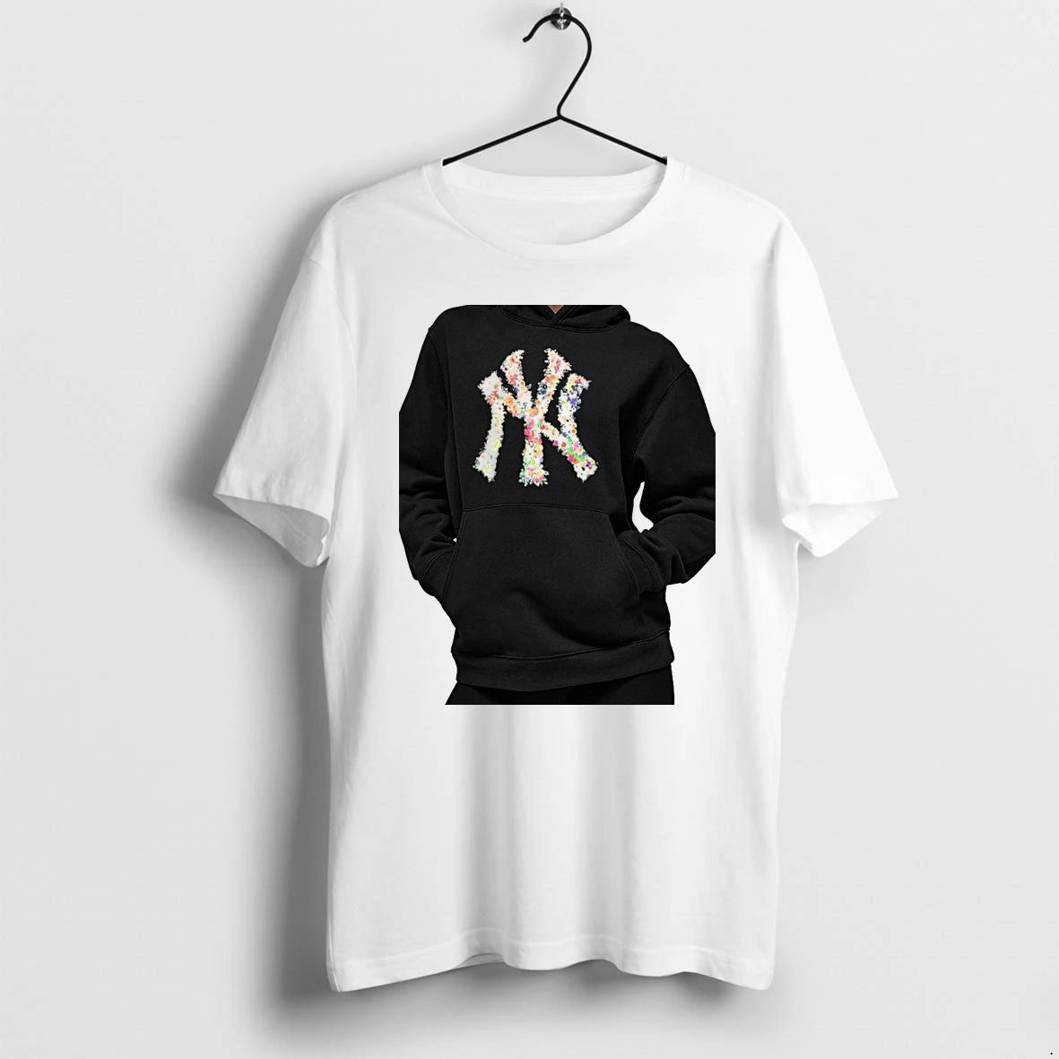Officials New York Yankees Ny Logo Floral Premium T Shirt