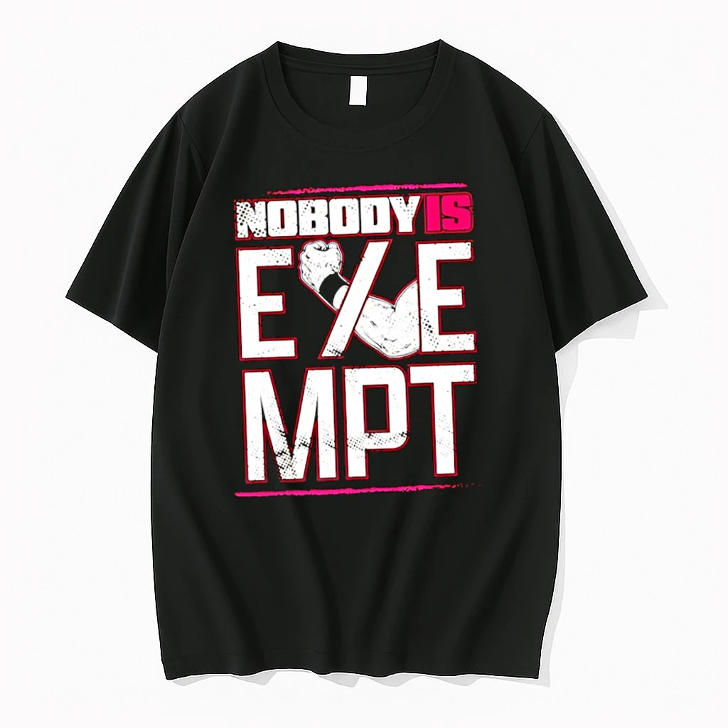 Officials Nobody Is Exempt Wrestler Fist Arm Powerlifting Motivation Bodybuilding Premium T Shirt