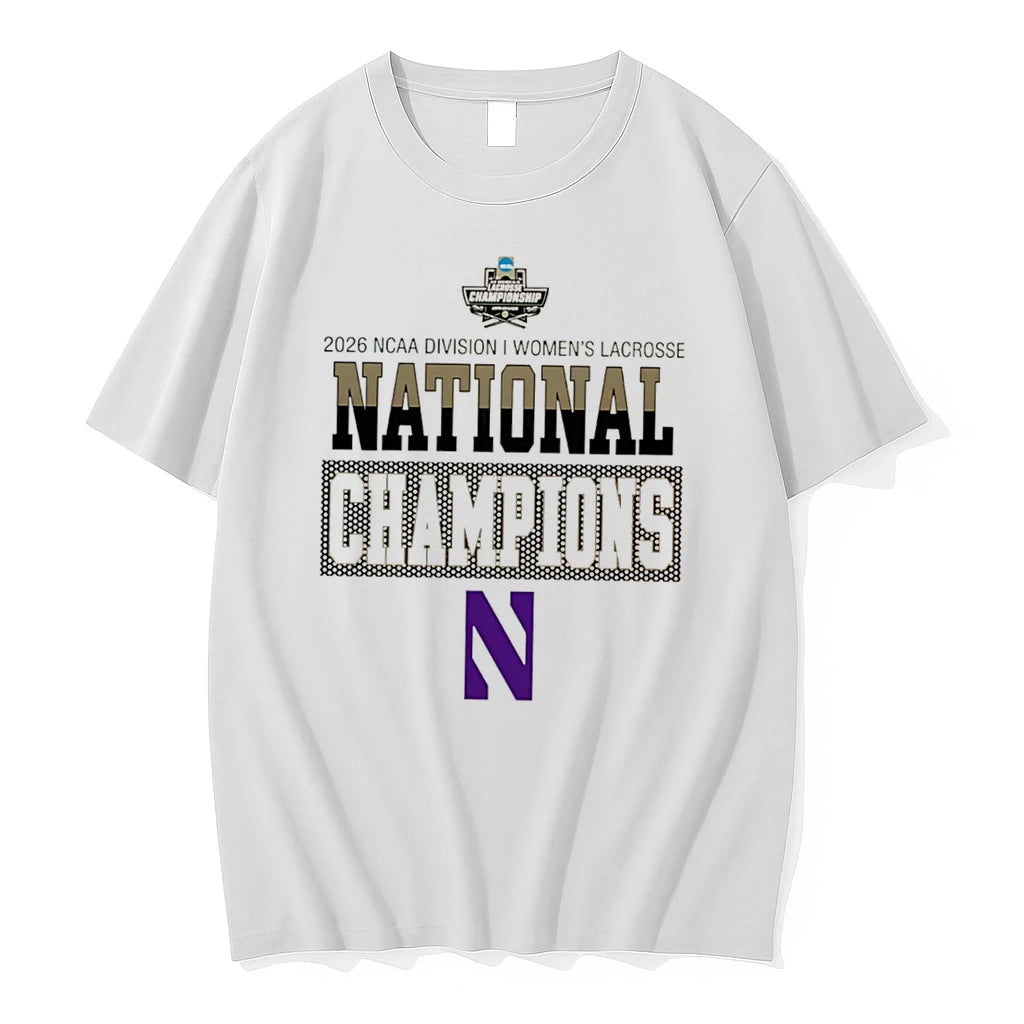 Officials Northwestern Wildcats 2026 Ncaa Womens Lacrosse National Champions Logo Tee Premium T Shirt