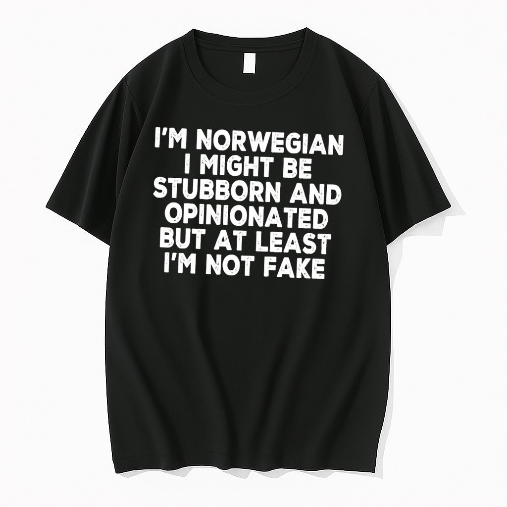 Officials Norwegian Stubborn Opinionated Not Fake Identity Pride Slogan Black Premium T Shirt
