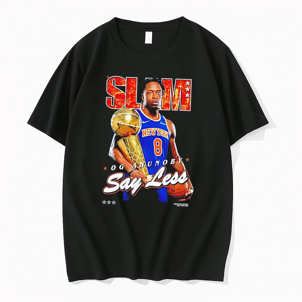 Officials Og Anunoby New York Knicks Say Less Slam Magazine Cover Tee