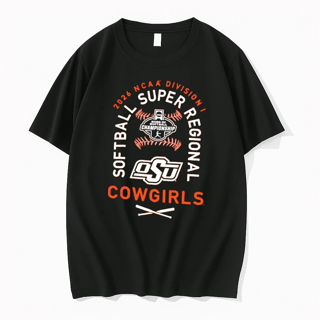 Officials Osu Cowgirls 2026 Ncaa Division I Softball Super Regionals Tee Premium T Shirt