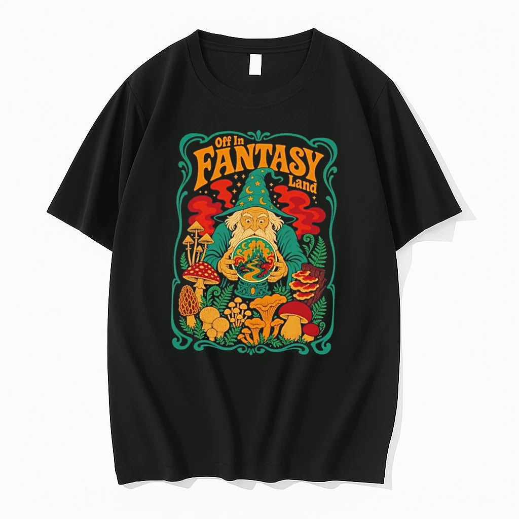 Officials Off In Fantasy Land Wizard Mushroom Forest Tee Premium T Shirt