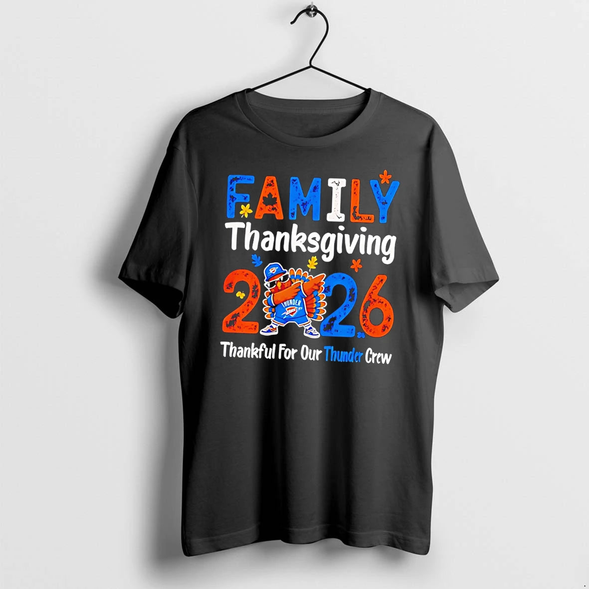 Officials Oklahoma City Thunder Family Thanksgiving 2026 Dabbing Turkey Tee Premium T Shirt