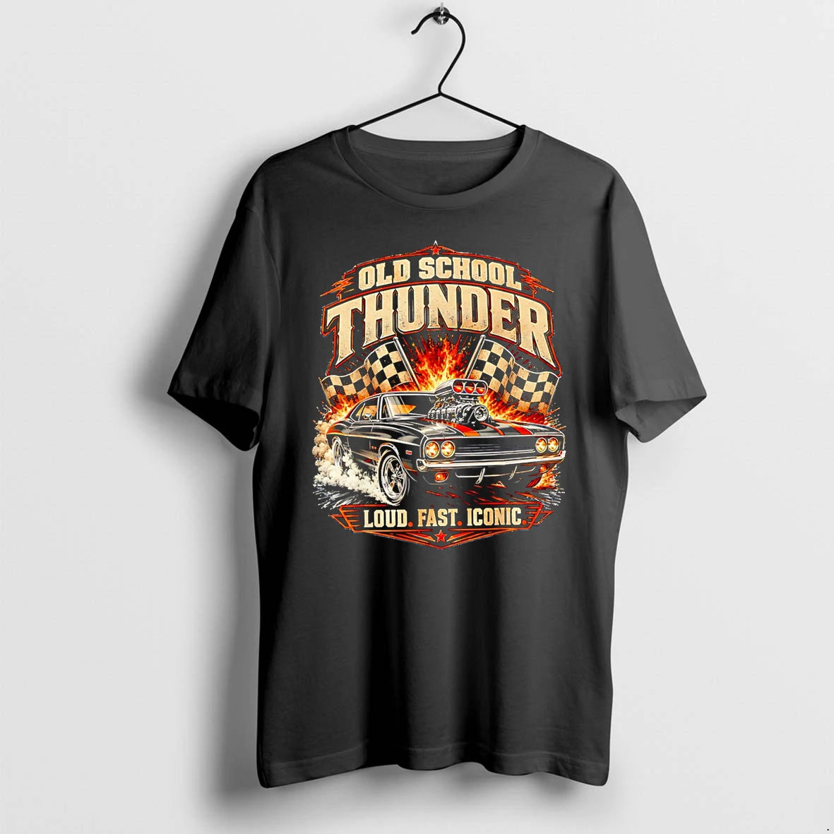 Officials Old School Thunder Loud Fast Iconic Muscle Car Premium T Shirt