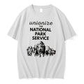 Officials Oso Artists Orchard Unionize The National Park Service Button Tee Premium T Shirt