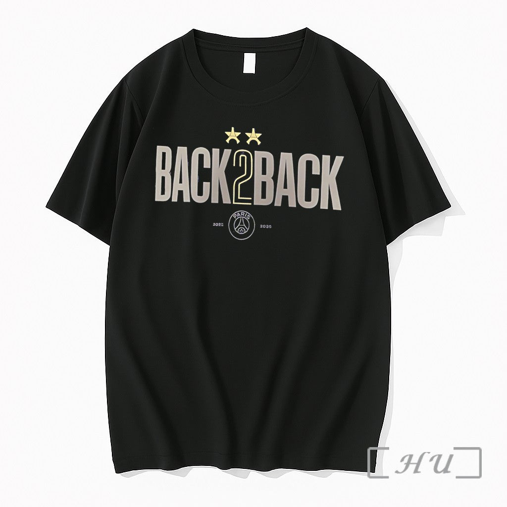 Officials Psg Champions League Winner Back To Back 2 Star Graphic 2026 Tee Premium