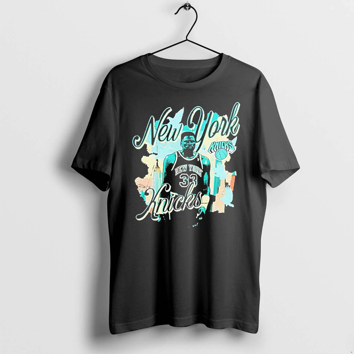 Officials Patrick Ewing New York Knicks No 33 Vintage Style Tee Premium T Shirt