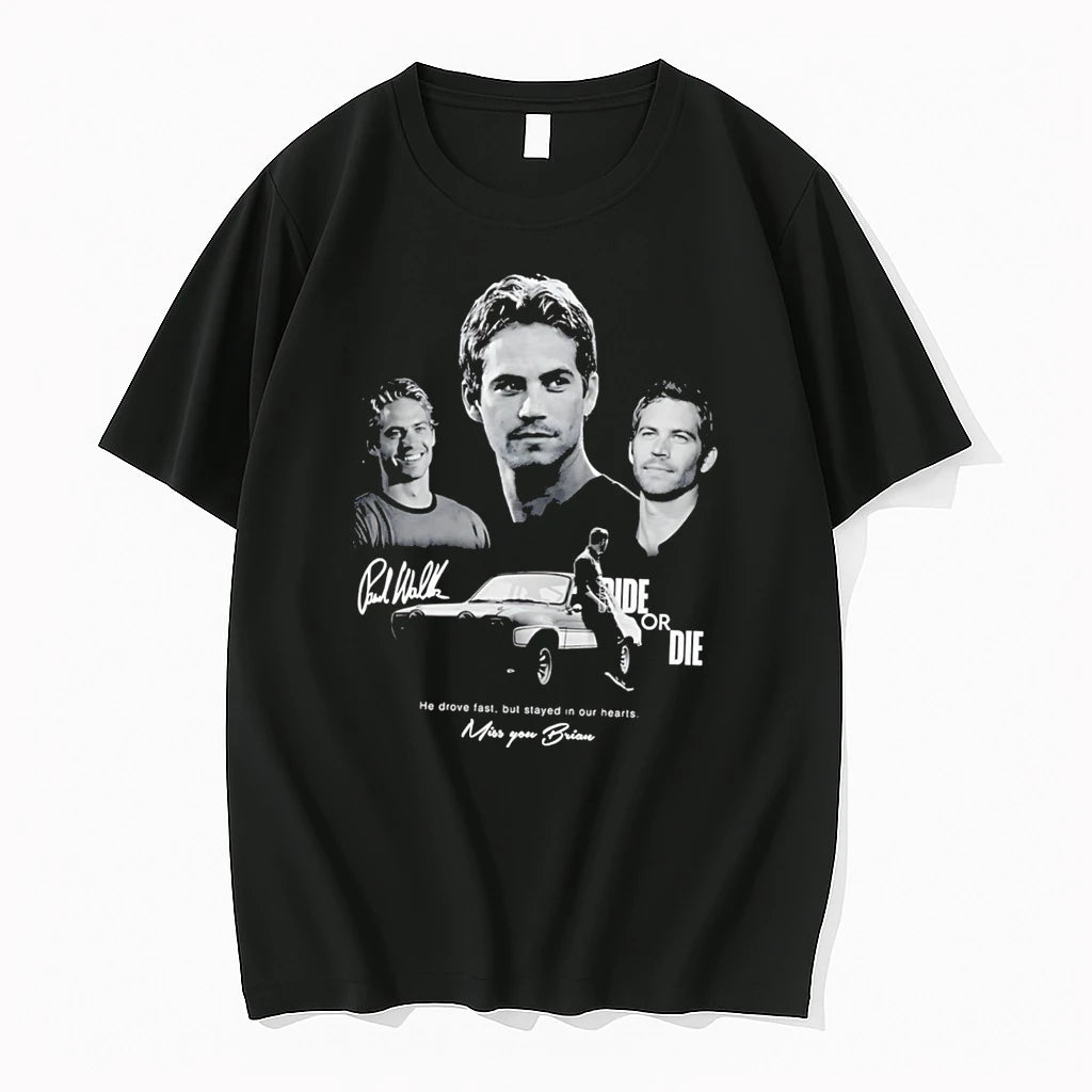Officials Paul Walker Ride Or Die Tribute Signature Tee Premium T Shirt